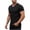 01# Black, variant on IhhxPro Men's Knit V-Neck Fitness Tee Quick Dry Stretchable Ribbed Workout Shirt Athletic Gym Activewear Slim Fit Casual Summer Training Top S-3XL
