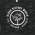 thumbnail image 4 of Inktastic Life Freedom Diversity Black History Month Badge with Tree Women's T-Shirt, 4 of 5