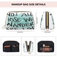 thumbnail image 5 of Cauagu Not All Who Wander Are Lost1 Print Large Cosmetic Bag,Portable Cosmetics Pouch Travel Makeup Bag Large Capacity Travel Makeup Case Organizer Makeup Brush Organizer, 5 of 8