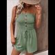 thumbnail image 4 of Mono Corto Estampado Sin Tirantes para Mujer, Mono de Playa de una Pieza. Verde XL, 4 of 9