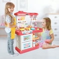 thumbnail image 5 of Hot Bee Kitchen Playset for Girls, Play Kitchen Toys with Realistic Spray Lights&Sounds, Simulation Play Sink, Pretend Play Food for Toddler, Perfect Christmas Gift for Girls 2 3 4 5 6, 5 of 7