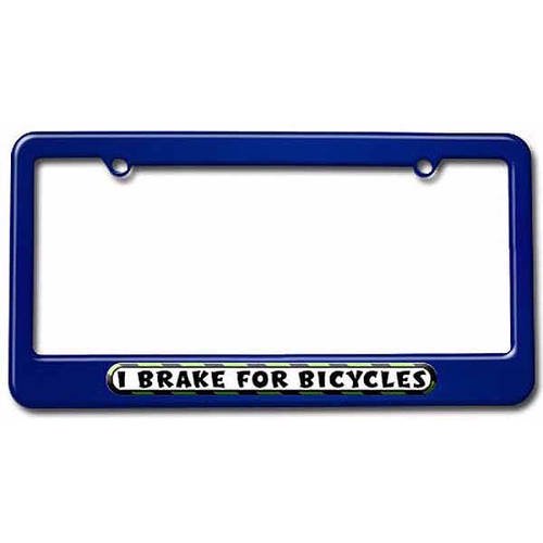I Brake For Bicycles License Plate Frame