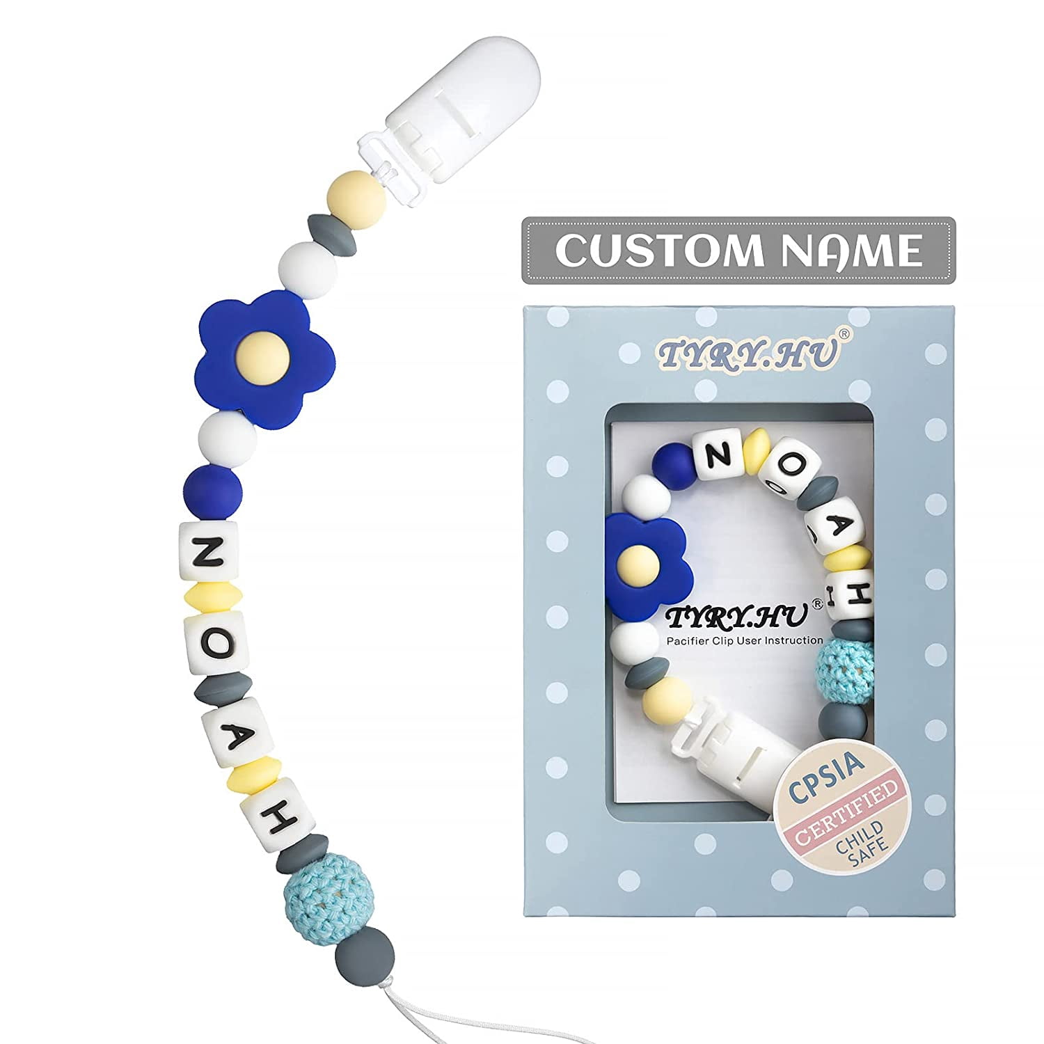 New Pacifier Loops Personalized Pacifier Clip With Name,Send Your Baby's Name To Start ...