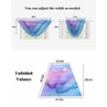thumbnail image 6 of Waterfall Valances for Windows, Blue Purple Ombre Kitchen Sheer Valance Curtains, Marble Abstract Modern Ink Painting Rod Pocket Elegant Swag Valances for Living Room Bedroom, 47.2"x38.5", 3 Panel, 6 of 8