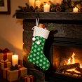 thumbnail image 4 of JeashCHAT 18inch Christmas Stockings, Glitter Sequin Snowflake Christmas Stockings with White Super Soft Plush Cuff and Bow for Xmas Tree Fireplace Family Holiday Decor Gifts, 4 of 6