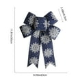 thumbnail image 4 of Taotanxi Christmas Bows for Wreath, Christmas Dark Blue Blue Snowflake Ribbon Bows for Wreaths, Large Tree Topper Bows for Christmas Home Garden Indoor Outdoor Decoration Wreath Ornament Supplies, 4 of 6