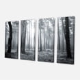 thumbnail image 5 of DESIGN ART Designart "Black and White Foggy Forest" Modern Forest Canvas Wall Artwork Print 32 in. wide x 16 in. high - 1 Panel, 5 of 5