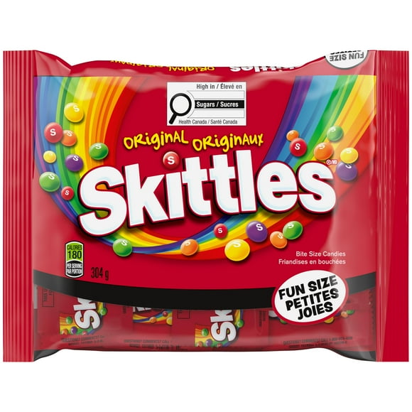 SKITTLES, Halloween Fun Size Fruity Candy Packs, 20 Count, SKITTLES FUNSZ 20CT