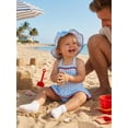 thumbnail image 6 of BemeyourBBs Toddler Baby Girl One Piece Swimsuit With Sun Hat Infant Girls Bathing Suit Cute Plaid Print Sleeveless Halter Swiming Skirt Swimwear Summer Pool Beachwear, 6 of 9