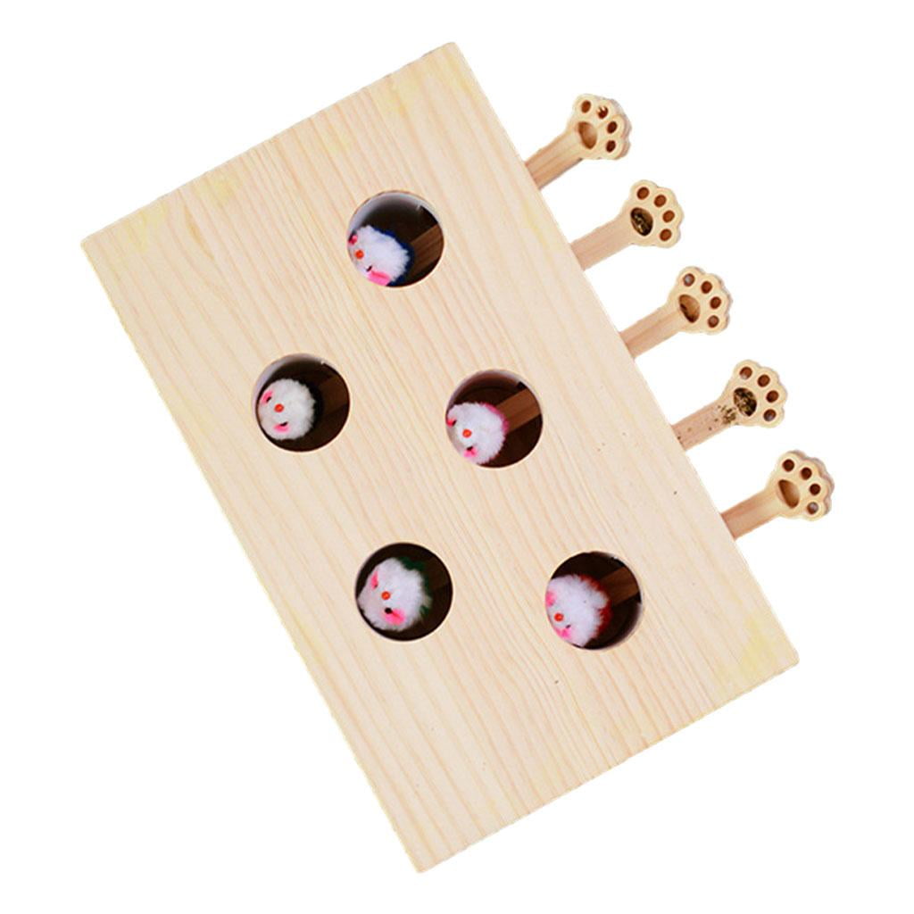 Cat Tease Punch Funny Interactive Toys Wood Whack Mouse Puzzle Box mice mice