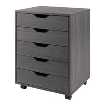 Winsome Halifax 5-Drawer Mobile Cabinet 16519, Charcoal Finish