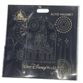 thumbnail image 2 of Disney Parks Walt Disney World Castle Fireworks Gold Auto Magnet New With Tag, 2 of 3