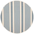 thumbnail image 1 of Safavieh Cour Collection CY6062 Bande Intérieur / Extérieur Anti-Décoloration Tapis de Patio Arrière Résistant aux Taches, 7'10" x 7'10" Rond, Beige / Bleu, 1 of 1
