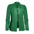 thumbnail image 4 of Zshosam Jackets for Women Casual Fall Winter Long Sleeve with Pockets Solid Color Coat Cold Weather Fashion(Green,XL), 4 of 5
