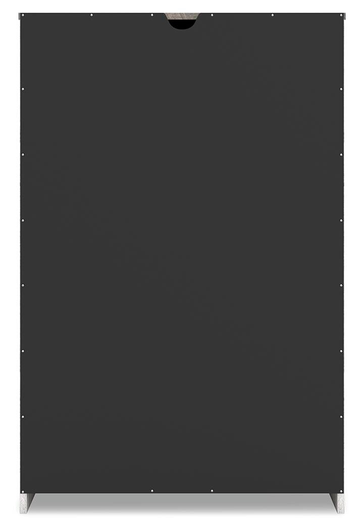 Signature Design by Ashley Casual Shawburn Chest of Drawers, Whitewash/Charcoal Gray