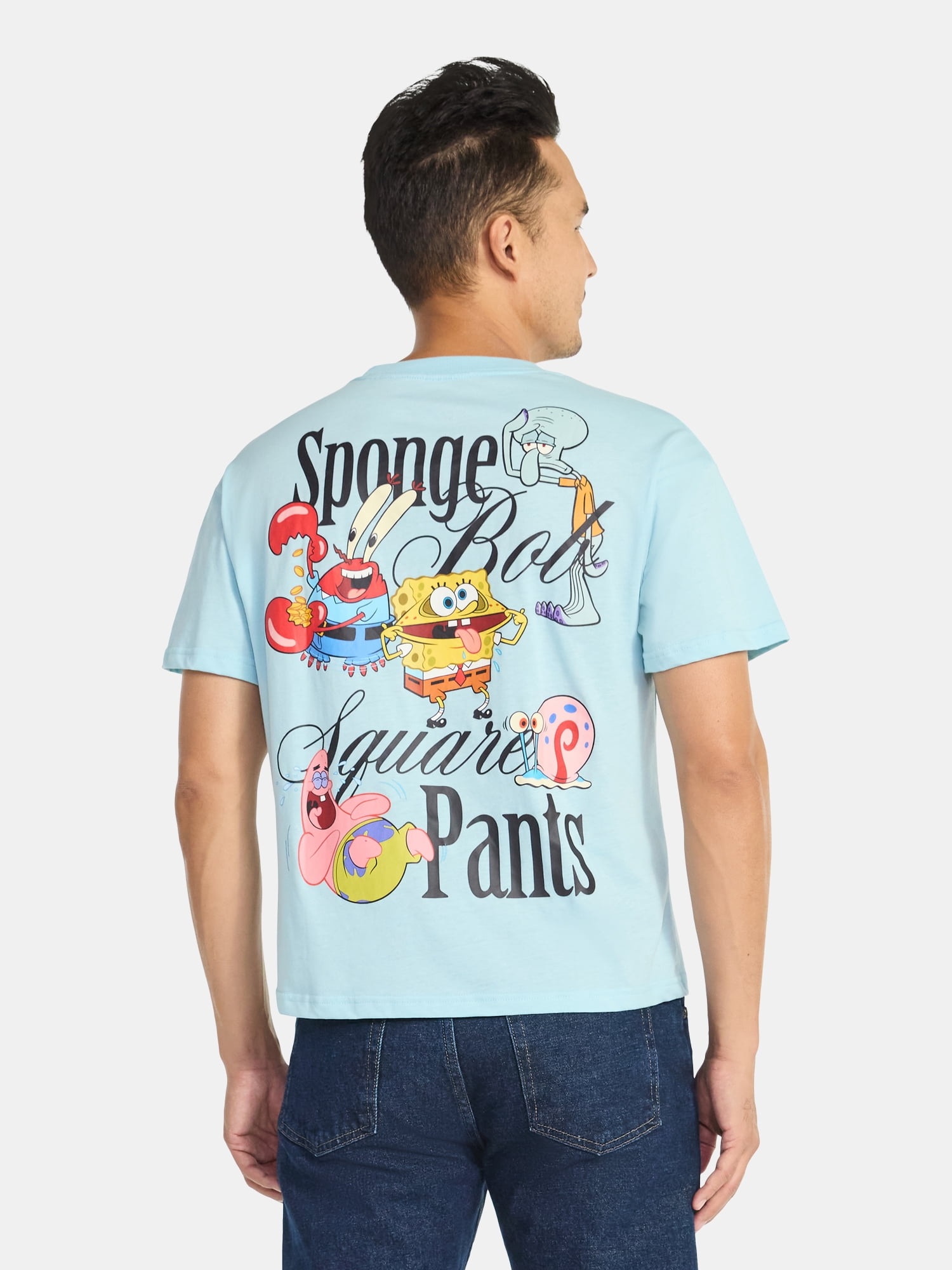 SpongeBob SquarePants Men's and Big Men's Graphic Tee with Short Sleeves, Sizes S-3XL