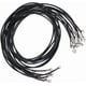 thumbnail image 1 of 10 collares de cordón de cuero genuino negro de 20 pulgadas con cierre de acero inoxidable y cordón encerado., 1 of 9