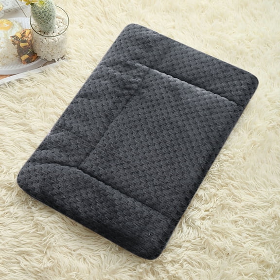 Euaioeiu Calming Pet Bed for Dogs and Cats, Anxiety Relief Anti Stress Donut Cuddler, Plush Flannel Faux Fur Washable Non Slip, Cozy Sleeping Mat for Crate Sofa Floor Travel Indoor Use
