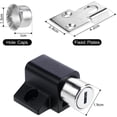thumbnail image 3 of 2 x White Sliding Patio Door Locks Fixed Bolt Window Security Lock for Child Safety, Black, 3 of 5