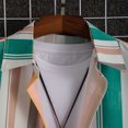 thumbnail image 4 of Camisas Hombre Camisa informal de manga corta con botones y estampado de solapa suelta para hombre, Top de verano hawaiano para la playa (Light Blue, M), 4 of 7