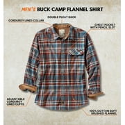 Legendary Whitetails Mens Buck Camp Flannel Shirt Long Sleeve Button Down 100% Cotton