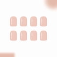 thumbnail image 6 of EBCUE Press on Nails Short Soft Bare Solid Color Square Fake Nails 24Pcs 10 Sizes Reusable Glossy Stick on Nails with Jelly Adhesive Tabs Manicure Tools for Daily Wear, 6 of 9