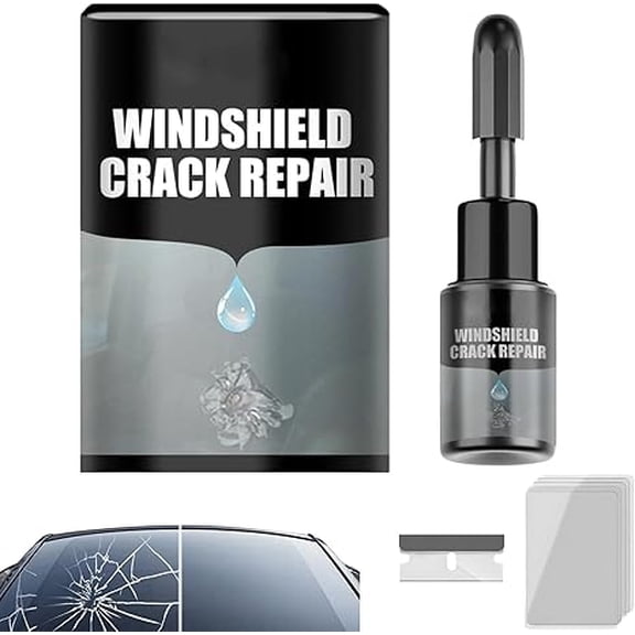 Crack Fix Pro Windshield Repair, Car Windshield Crack Repair Fluid, Automotive Glass Repair Fluid, Quick Fix Windshield & Glass Repair Tools for Chips and Cracks