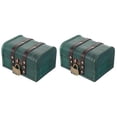 thumbnail image 3 of Raindrops 2-Pack Vintage Wooden Jewelry Box with Lock, Treasure Storage Chest, Decorative Wood Keepsake Box, 3 of 8
