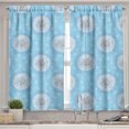 thumbnail image 2 of Ambesonne Floral Valance & Curtain, Spring Romantic Design, 55"x45", Sky Blue White, 2 of 6