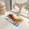 thumbnail image 4 of Autua Environmentally Friendly Trees Birds Sky Home Bath Mat Diatom Mud Quick Drying Rubber Backed 24x16in, 4 of 5