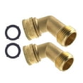 thumbnail image 1 of 2 - Piece Brass Hose Elbow Extender for Garden Hose and More, 1 of 6