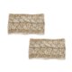 thumbnail image 2 of Jumpingount Diadema de invierno para mujer, calentadores de oídos, protector facial para mujeres, adolescentes y niñas Accesorio para el cabello Bronceado claro + blanco, 2 of 6