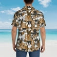 thumbnail image 6 of Haiem Cute Puppy Printed Hawaiian Shirt for Men - Men’s Casual Beach Summer Shirts - Stretch Fabric with Modern Fit-Small, 6 of 9