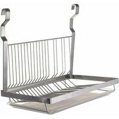 Escurridor de platos plegable de acero inoxidable para montaje en pared