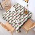 thumbnail image 2 of White Christmas Red Truck and Tree Pattern Square Tablecloth,Waterproof Square Table Cover,Wipeable Spillproof Washable Table Cover for Home Kitchen Party Decor 52"x52"(132x132cm), 2 of 6
