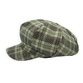 thumbnail image 4 of WITHMOONS Tartan Plaid Newsboy Hat - Wool Cabbie 8 Panel Beret Baker Boy Cap LDG1564 (Brown), 4 of 4