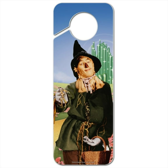 Wizard of Oz Scarecrow Character Plastic Door Knob Hanger Sign