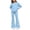 Light Blue, variant on BXJX Girls Outfit Sets Size 10-12, 2 Piece Long Sleeve Causal Crew Neck Sweatshirt and Flare Pants Sets