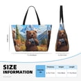 thumbnail image 4 of Daiia Snowy Mountain Photography Bear Beach Travel Bag - Water-Resistant Beach Bag, Lightweight Tote with 7 Pockets for Women and Men - Gym,Pool,Camping,Reusable Grocery Bag, 4 of 7