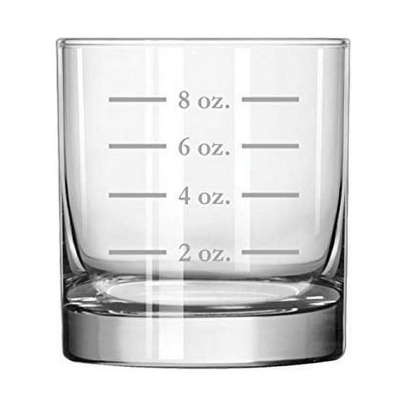 Rocks Whiskey Old Fashioned Glass Measuring Cup Ounces