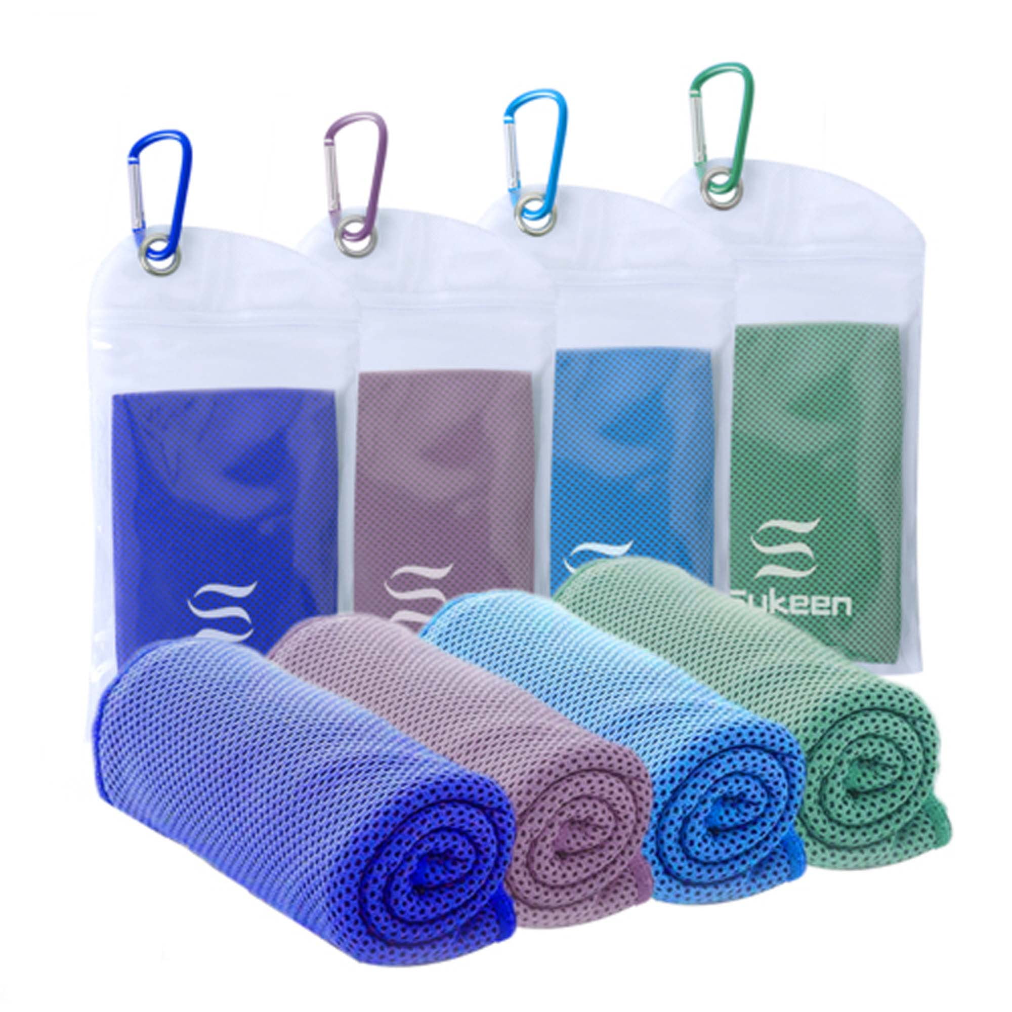4 Packs Cooling Towel (40x12) by Sukeen, Ice Towel, Soft Breathable  Chilly Towel, Cooling Towels for Neck，Microfiber Towel for Yoga, Sport,  Running, Gym, Workout, Camping 