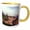 Yellow/White, variant on 3drose, Lima, Peru, 11oz Two-tone Green Mug