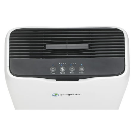 GermGuardian - 18" Console Air Purifier with True HEPA Pure Filter, Ionizer and Timer for 151 Sq. Ft Rooms - White