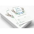 thumbnail image 2 of Inkdotpot 30Antler (Boy) Jungle Animals Baby Shower Invitation Cards Fill In Blank Invites, 2 of 7