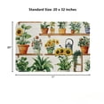thumbnail image 3 of 32x20 IN Plush Non Slip Potted Sunflower Bath Rug Bathroom Kitchen Floor Decor, 3 of 3