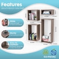 thumbnail image 2 of Kaboon Wall Mount Cube Shelf Set of 4, 59x43x7.87, Model-Cube-Shelf, Eucalyptus, 2 of 5