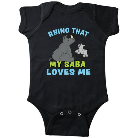 

Inktastic Rhino That My Saba Loves Me with Cute Rhinos Gift Baby Boy or Baby Girl Bodysuit