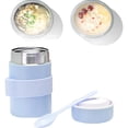 thumbnail image 1 of Termo de Comida para Alimentos Fríos y Calientes, Tarro de Acero Inoxidable Aislado al vacío, Recipiente térmico para Comidas de Viaje y Almuerzo (Púrpura), 1 of 4
