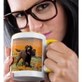thumbnail image 2 of 3drose, Two Labrador Retriever Dogs, California - Us05 Zmu0332 - Zandria Muench Beraldo, 11oz Two-tone Yellow Mug, 2 of 6