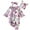 B# Floral Purple, variant on WIBACKER Floral Newborn Outfit Girl Flared Sleeves Romper Ruffles Jumpsuit Headband Hat 3PCS Baby Girl Coming Home Outfit